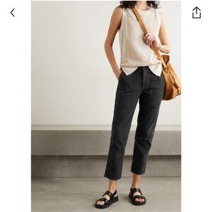 Citizens of humanity Chelsea washed black cotton cargo pants